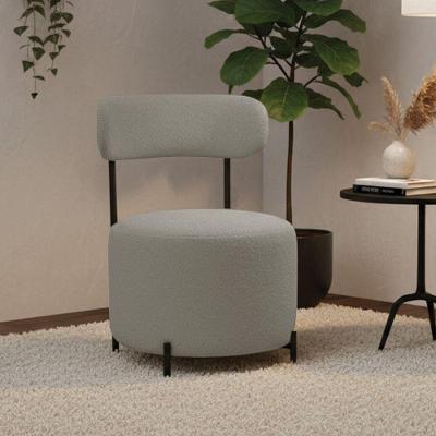 Poltrona Virgínia Decorativa Suede Confortável Grafite D'Rossi