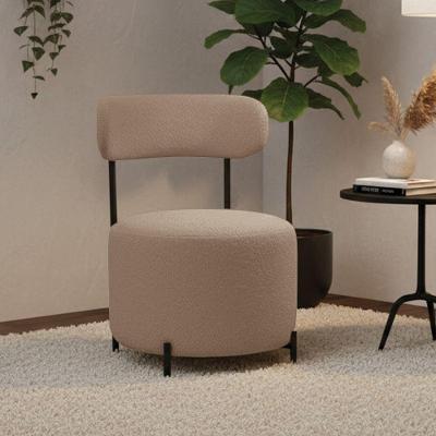 Poltrona Virgínia Decorativa Suede Espuma Alta Densidade Marrom D'Rossi