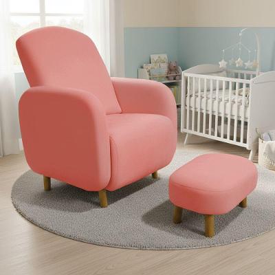 Poltrona Amamentação Puff Jhessy Madeira TAMANHO 72CM Rosa D'Rossi