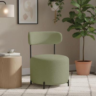 Poltrona Virgínia Decorativa Bouclê Confortável Verde Pistache D'Rossi