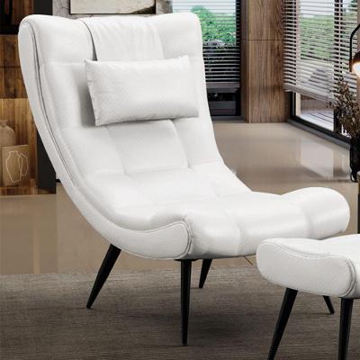 Poltrona Sher Decorativa Pé Palito Couro Sintético Branco D'Rossi