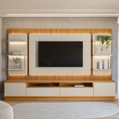 Painel para TV 70" Denver 297CM com Rack e Módulos LED Tauari e Off White D'Rossi