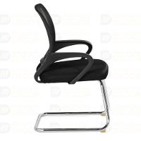 Kit 2 Cadeiras De Escritório Secretária Base Fixa - Preto - 8