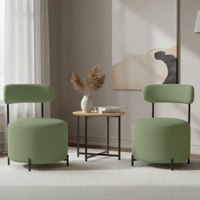 Kit 2 Poltronas Virgínia Acquablock Hidrorepelente Pés Aço Verde D'Rossi