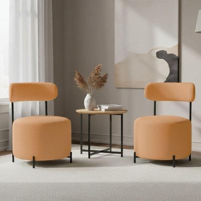 Kit 2 Poltronas Virgínia Decorativas Bouclê Cappucino D'Rossi
