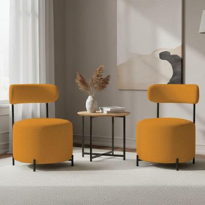 Kit 2 Poltronas Virgínia Decorativas Bouclê Mostarda D'Rossi