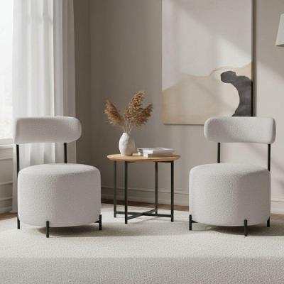 Kit 2 Poltronas Virgínia Decorativas Bouclê Cinza D'Rossi