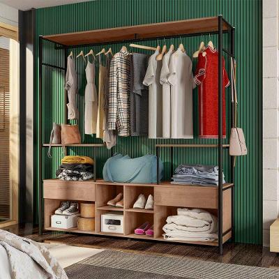 Closet Aberto Duna 2 Gavetas 2 Prateleiras Aço 171CM Preto D'Rossi
