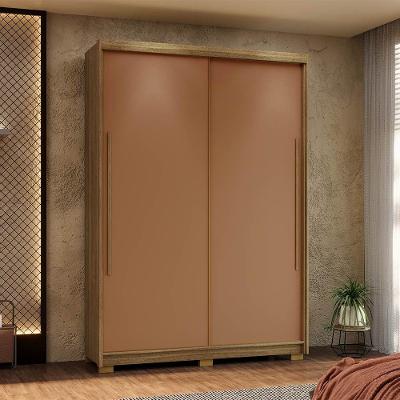 Guarda Roupa Solteiro Magnun V01 2 Portas de Correr 3 Gavetas MDF D'Rossi