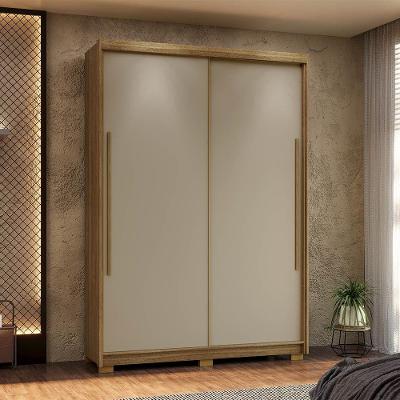 Guarda Roupa Solteiro Magnun V01 2 Portas de Correr 3 Gavetas MDF D'Rossi