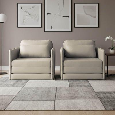 Kit 2 Poltronas Cama Dália Retrátil Veludo Espuma Alta Densidade Verde