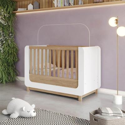 Berço Americano Vanila MDF Mini Cama 2 em 1 Branco D'Rossi