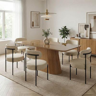 Conjunto Jantar Napoli 8 Lugares Tampo Vidro Cadeiras Aço Bege 200CM D'Rossi
