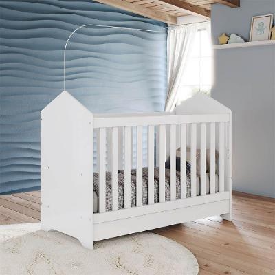 Berço Americano Mini Cama 3 em 1 Cute MDF Branco D'Rossi