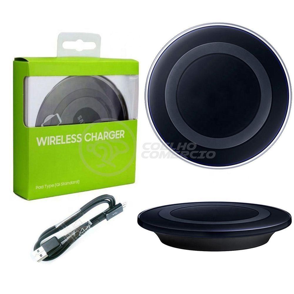 Base Carregador Wireless De Mesa Carregador Sem Fio Preto - 1