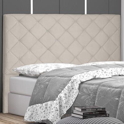 Cabeceira Estofada Tânia Casal 140cm no Box MDF Suede Bege Abmaza