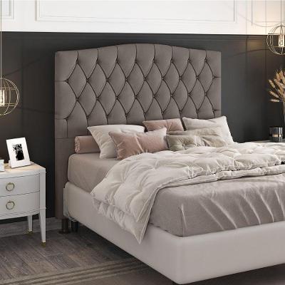 Cabeceira Estofada Greta King Size no Box Suede Bege Abmaza