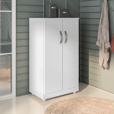 Armário Multiuso Rosana 2 Portas 4 Prateleiras MDF-MDP 60CM Branco Abmaza
