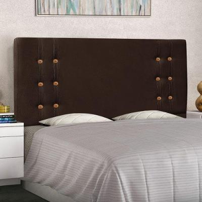Cabeceira Estofada Monreale King no Box MDF Suede Café Abmaza