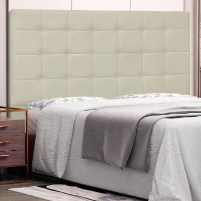 Cabeceira Estofada Verona Queen Size no Box Corino Bege Abmaza