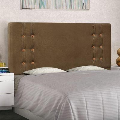 Cabeceira Estofada Monreale King no Box MDF Suede Caramelo Abmaza