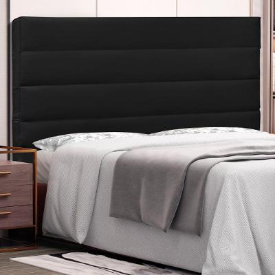 Cabeceira Estofada Queen La Italian no Box MDF Corano Preto Abmaza