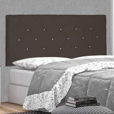 Cabeceira Painel Tânia Casal 140cm na Parede MDF Suede Café Abmaza