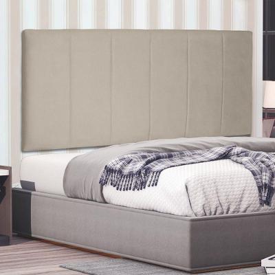Cabeceira Painel Ravenna Queen 160cm na Parede MDF Suede Bege Abmaza