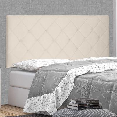 Cabeceira Painel Tânia Casal 140cm na Parede MDF Suede Bege Abmaza