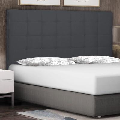 Cabeceira Estofada Casal Verona no Box MDF Suede Cinza Abmaza