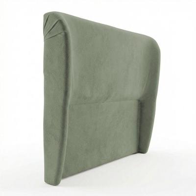 Cabeceira King Liah no Box Madeira Estofada Suede Verde Menta Abmaza