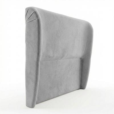 Cabeceira Queen Liah 160cm no Box Estofada Suede Chenille Bouclê Prata Abmaza