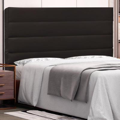 Cabeceira Estofada King La Italian Fixação no Box MDF Corino Marrom Abmaza