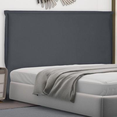 Cabeceira Estofada Veneza Queen Size Fixação no Box MDF Suede Cinza Abmaza