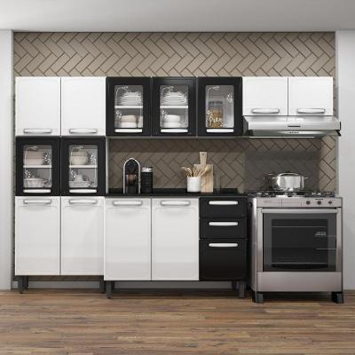 Cozinha Completa Evidence CONJEVI07 14 Portas 2 Gavetas em Aço 280cm com Tampo Bertolini