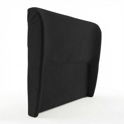 Cabeceira Queen Liah 160cm na Parede Madeira Suede Preto Abmaza