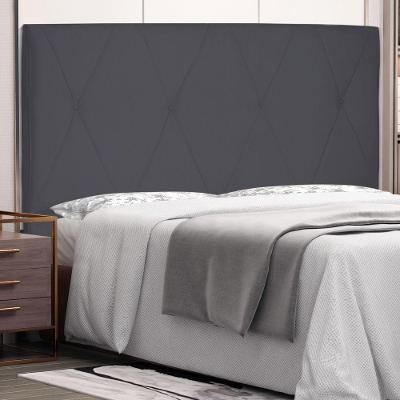 Cabeceira Estofada Aquilla Casal no Box MDF Suede Cinza Abmaza