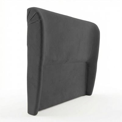 Cabeceira Casal Liah 140cm no Box Estofada Suede Cinza Escuro Abmaza