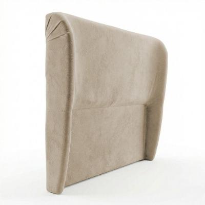 Cabeceira King Liah 195cm Fixação no Box Madeira Suede Bouclê Pérola Abmaza