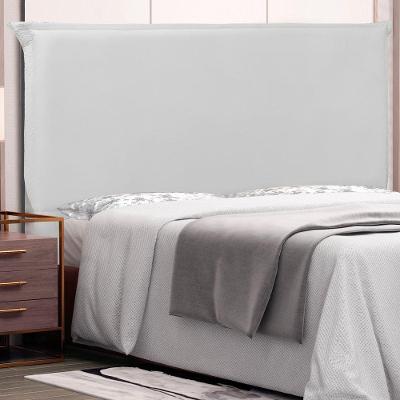 Cabeceira Estofada Veneza King Size Fixação no Box MDF Corino Branco Abmaza