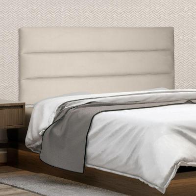 Cabeceira Painel Estofada King La Italian MDF Suede Bege Abmaza