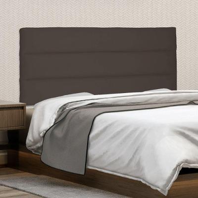 Cabeceira Painel La Italian Casal na Parede Suede Café Abmaza