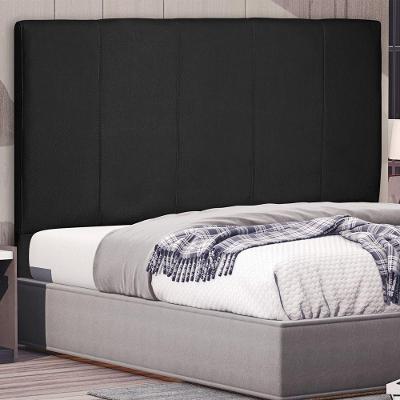 Cabeceira Estofada Queen Ravenna 160cm no Box Suede Preto Abmaza