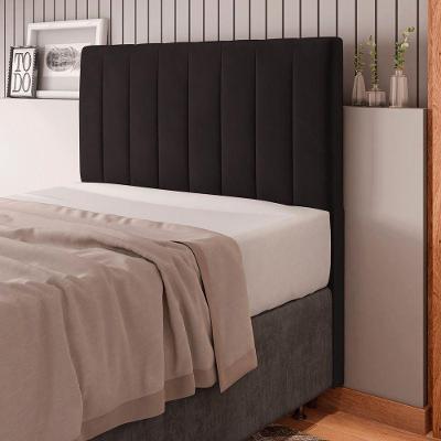 Cabeceira King Size Itália 193cm Estofada Suede Marrom Abmaza
