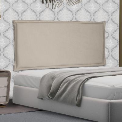 Cabeceira Painel Veneza Casal 140cm na Parede MDF Suede Bege Abmaza