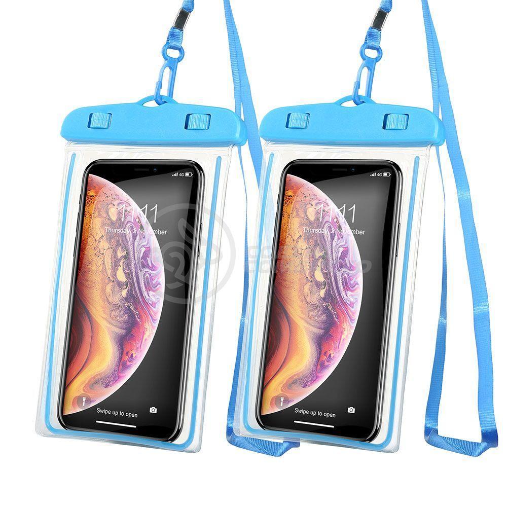 Capa Bolsa A Prova Dágua Impermeável Universal Para Celular - Azul - 2