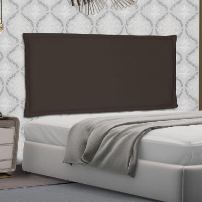 Cabeceira Painel Estofada King Veneza Suede Café na Parede Abmaza