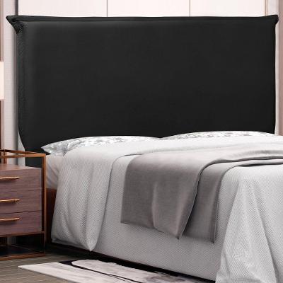 Cabeceira Estofada King Veneza no Box MDF Corino Preto Abmaza