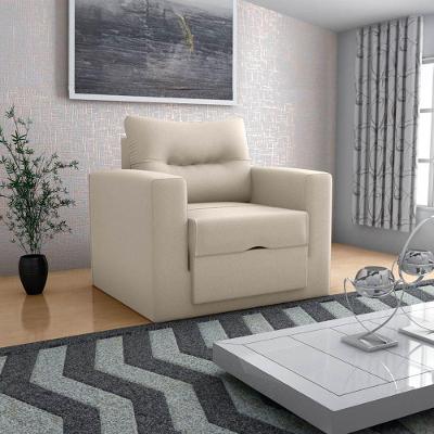 Poltrona Cama Marissol MX48 Reclinável Suede Bege Loja Sheep