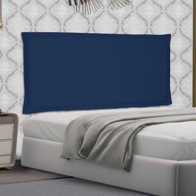 Cabeceira Painel Veneza Casal 140cm na Parede MDF Suede Azul Marinho Abmaza